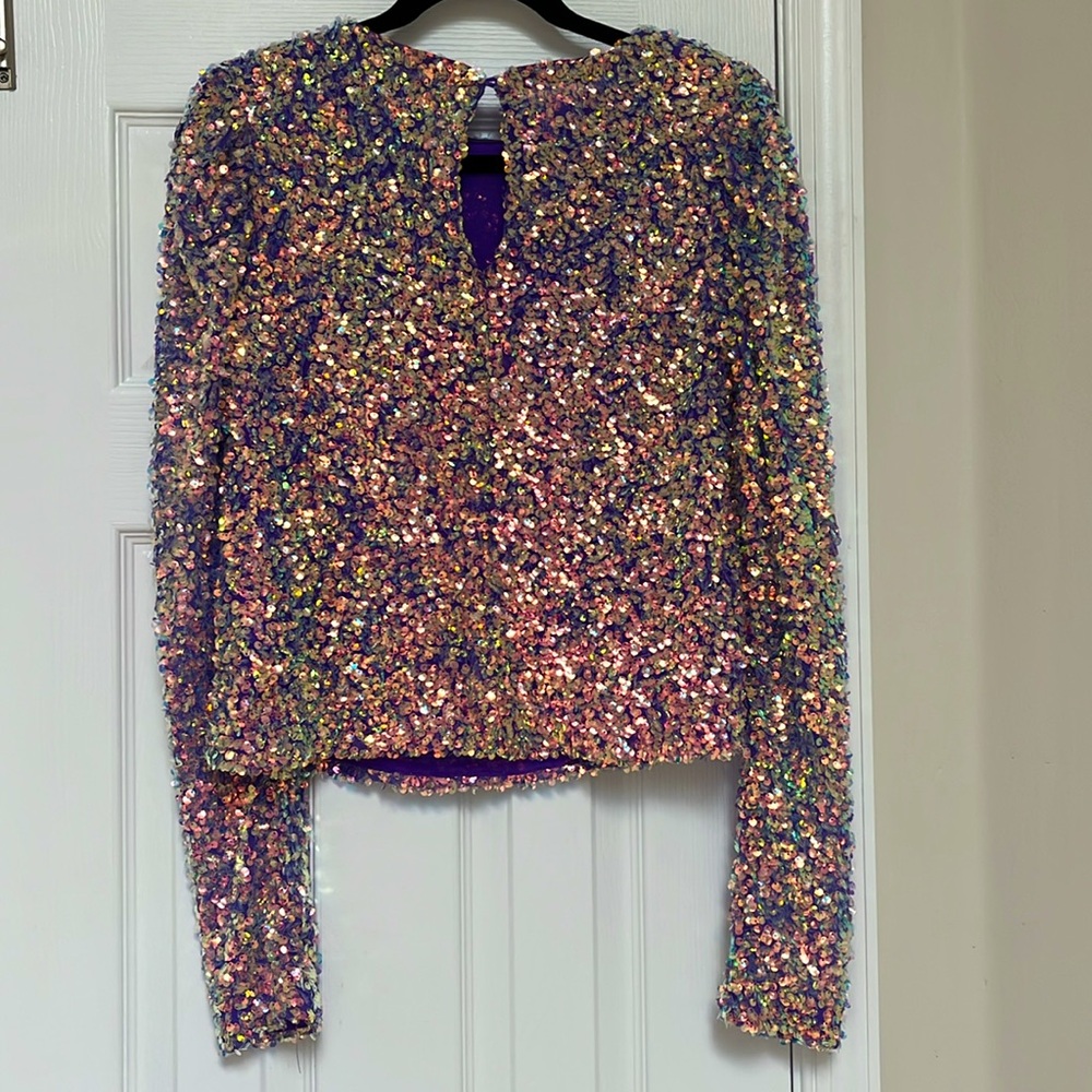 Endless Rose Multicolor Sequin Blouse - image 3